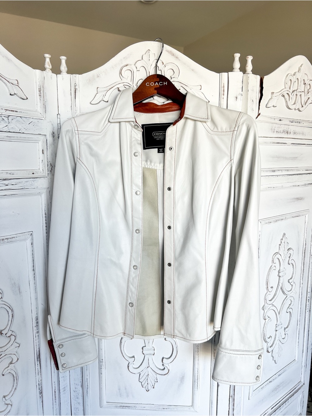 Coach Genuine Leather Shirt Jacket